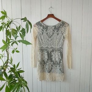 HP 8/19 Free People vintage Victorian lace dress S